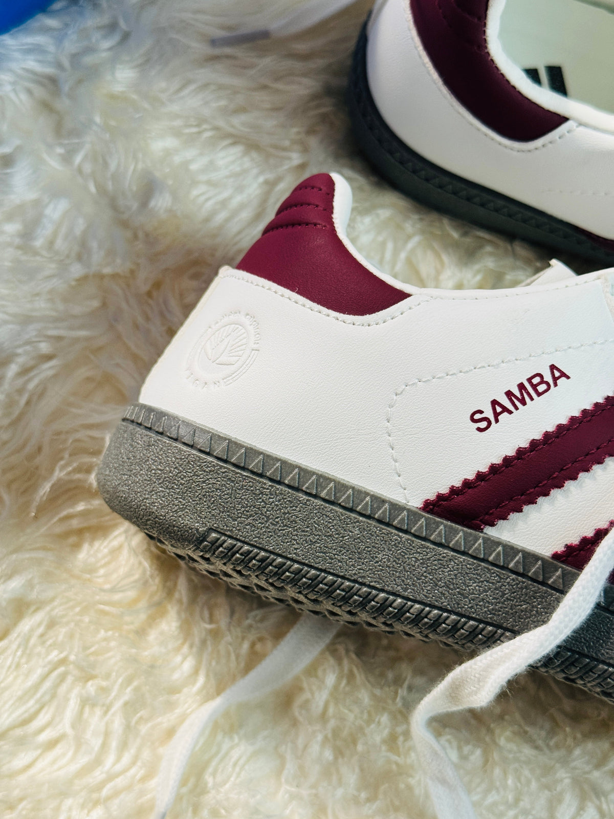 Women's Samba Classic White & Maroon Sneakers